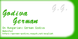 godiva german business card